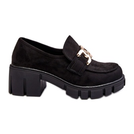 Vinceza Damenschuhe aus Wildleder mit Verzierung, schwarze Rullenes