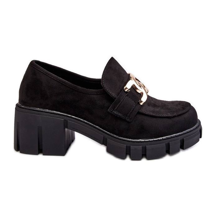 Vinceza Damenschuhe aus Wildleder mit Verzierung, schwarze Rullenes