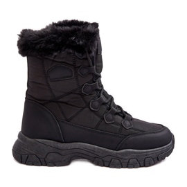 PE1 Damen-Schneestiefel mit Fell und Reißverschluss, Schwarz Vittora