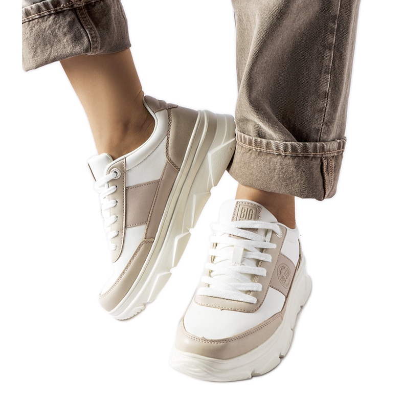 Weiße Big Star MM274500-Sneaker beige