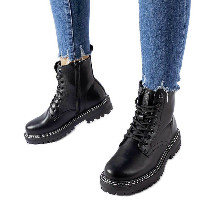 Schwarze klassische Stiefel Big Star KK274538