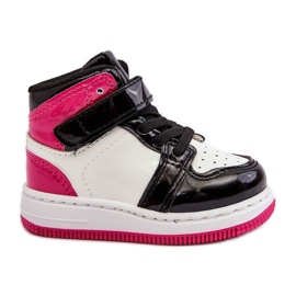 Rosa-weiße Lack-Sportschuhe für Kinder Milara