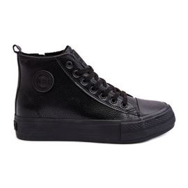 Isolierte High-Top-Sneaker für Herren mit Reißverschluss Black Big Star schwarz