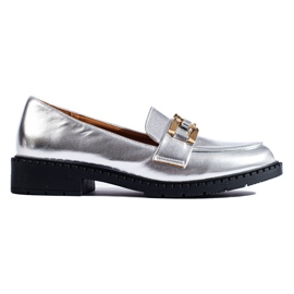 Shelovet silberne Damenschuhe silber-