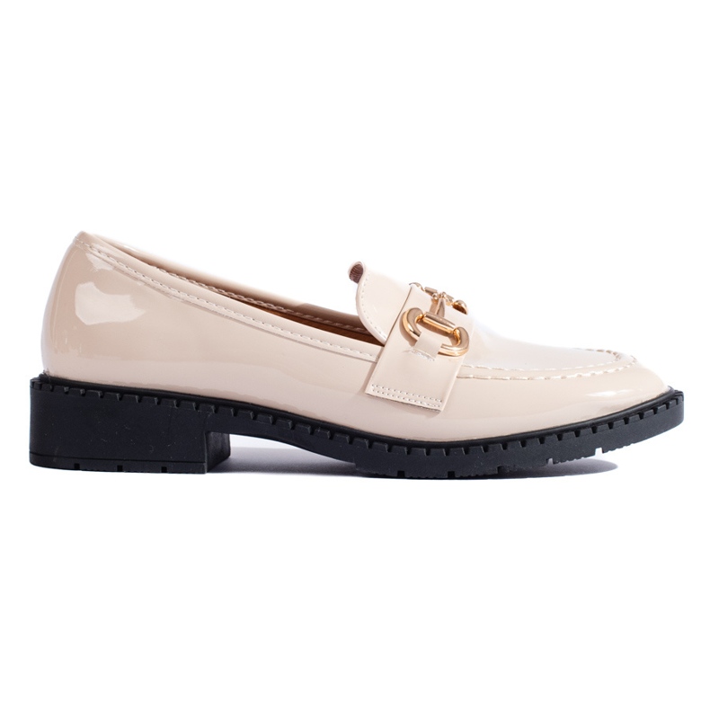 Elegante Shelovet-Loafer in Lackbeige