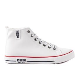 Weiße High-Top-Herren-Sneaker Big Star KK174345