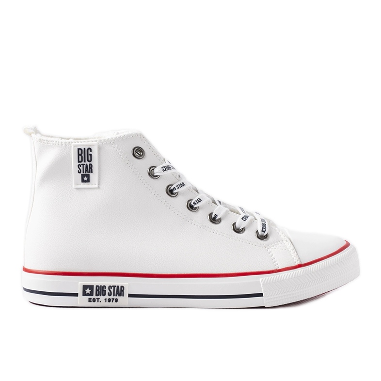 Weiße High-Top-Herren-Sneaker Big Star KK174345