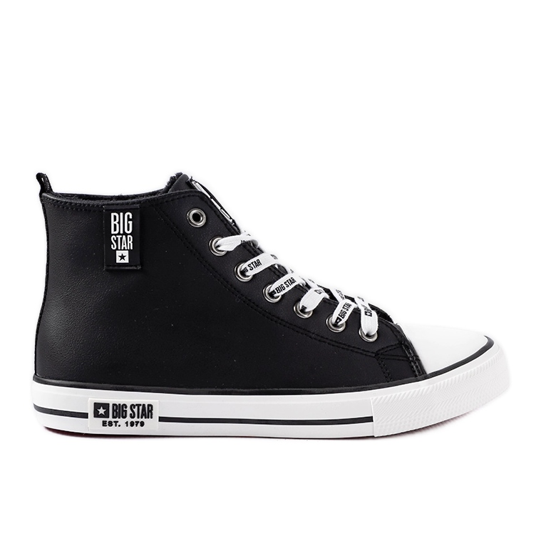 Schwarze High-Top-Herren-Sneaker Big Star KK174346