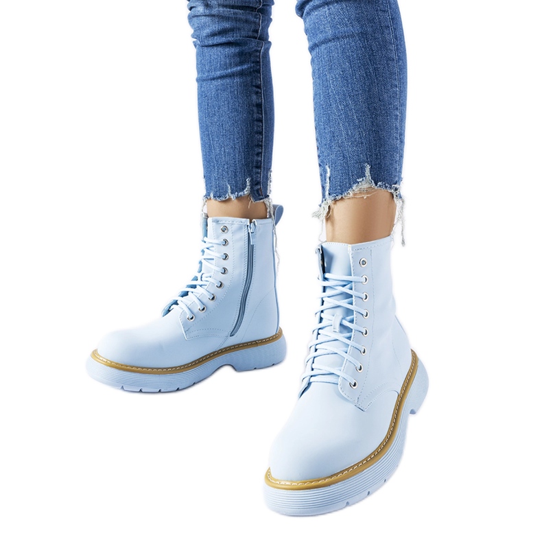 Inna Blaue klassische Benvenuto-Stiefel