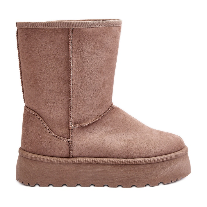 PS1 Pelzisolierte Schneestiefel für Damen Dunkelbeige Abrams