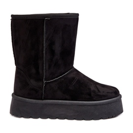 PS1 Schwarze, pelzisolierte Abrams-Schneestiefel für Damen