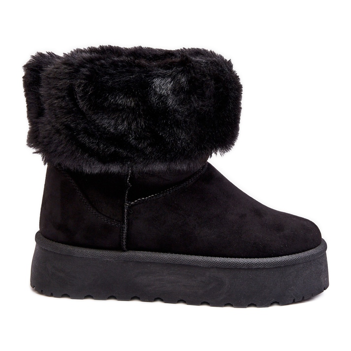 PS1 Damen-Schneestiefel mit Fell Schwarz Rainsa