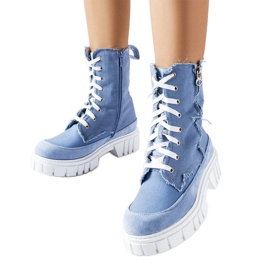 Blaue isolierte Crispiero-Stiefel