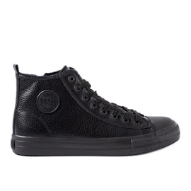 Schwarze isolierte Sneakers Big Star MM174012
