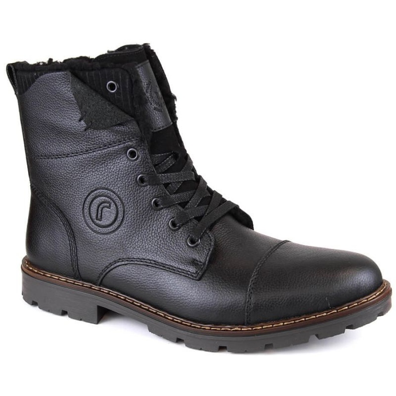 Mit Wolle isolierte Lederstiefel Rieker M RKR296A schwarz