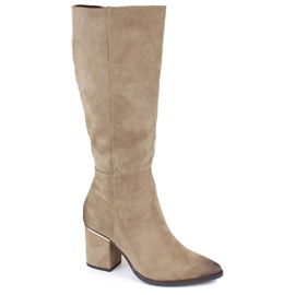 Potocki W WOL190B isolierte Wildlederstiefel, Beige