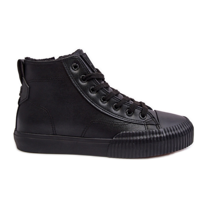Isolierte Damen-Sneaker mit Reißverschluss, Schwarz, Big Star MM274020