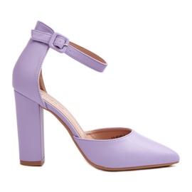 Lederpumps mit hohem Absatz, Lila Salira violett
