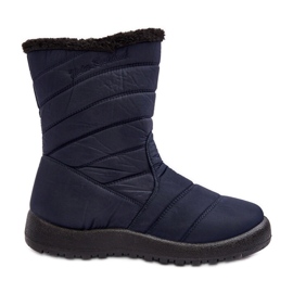 Hohe isolierte Schneestiefel für Damen in Marineblau von Luxina