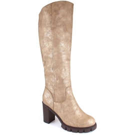 M.Daszyński M. Daszyński-Stiefel mit Absatz W SAN29B SA218-4 golden