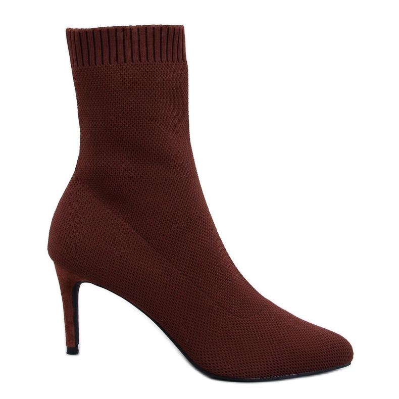 Donatella Brown Socken-Stiletto-Stiefel braun