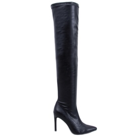 Dearica Schwarze Stiletto-Stiefel