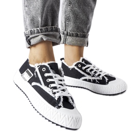 Inna Schwarze Coolidge-Plateau-Sneaker