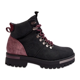 Schnürstiefel Schwarz Big Star MM274318