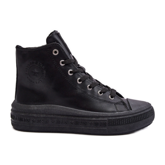 Isolierte Damen-Sneaker mit Reißverschluss, Schwarz, Big Star MM274023
