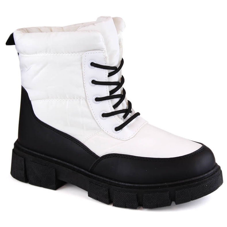 Isolierte Damen-Schneestiefel zum Schnüren, weiß, T.Sokolski Z23-389
