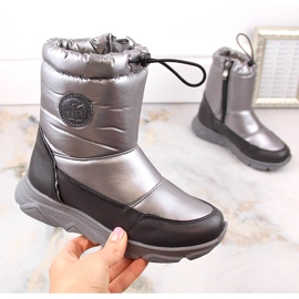 Wasserdichte Mädchen-Schneestiefel mit silberner Membran Kornecki 6916 silber-