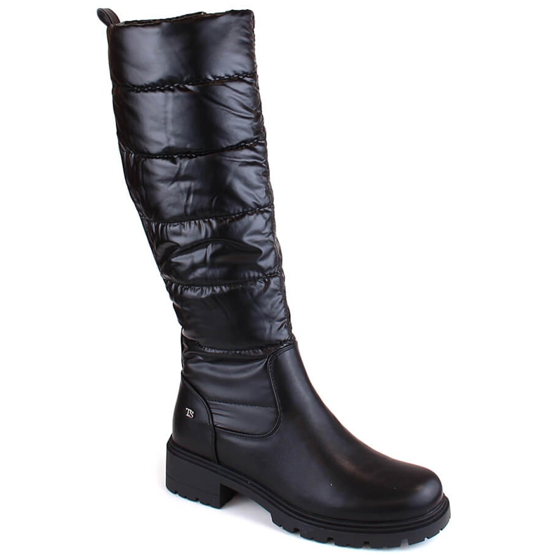 Gesteppte, isolierte schwarze Damenstiefel T.Sokolski Z23-385