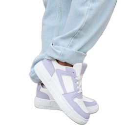 Inna Weiße und lila klassische Linneo-Sneaker