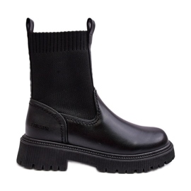 Schwarze, flache Big Star-Stiefel MM2745432