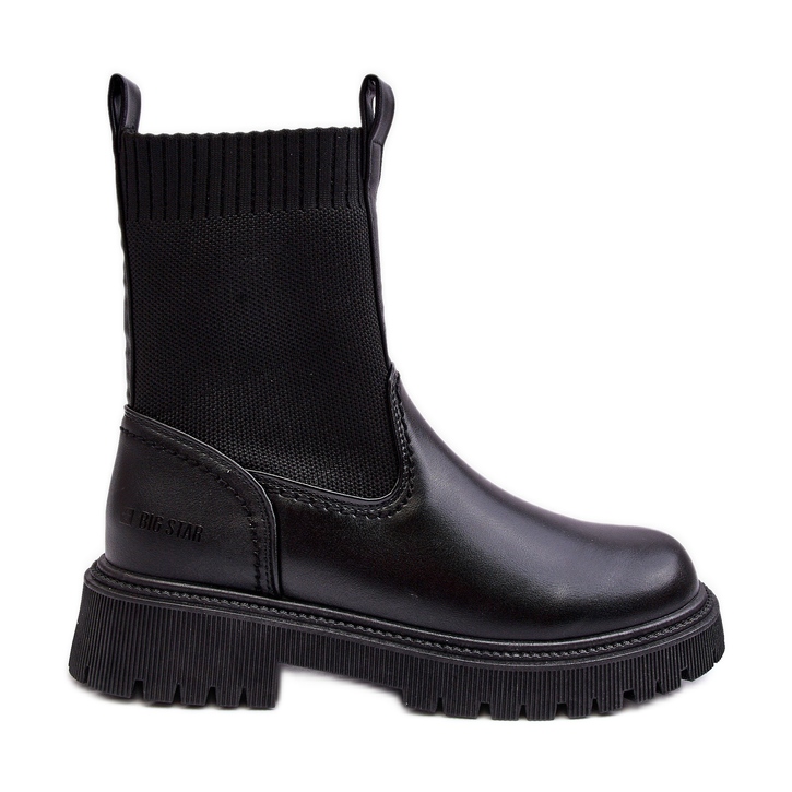 Schwarze, flache Big Star-Stiefel MM2745432