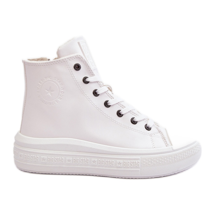 Isolierte Damen-Sneaker mit Reißverschluss, Weiß, Big Star MM274021