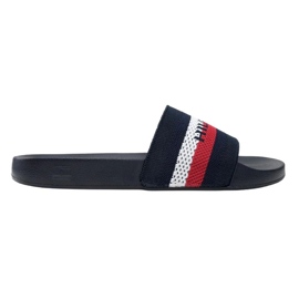 Tommy Hilfiger Knited Pool Slide M Flip-Flops FM0FM03642 blau