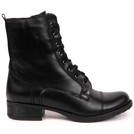 Isolierte schwarze Lederstiefel für Damen von Dolce Pietro