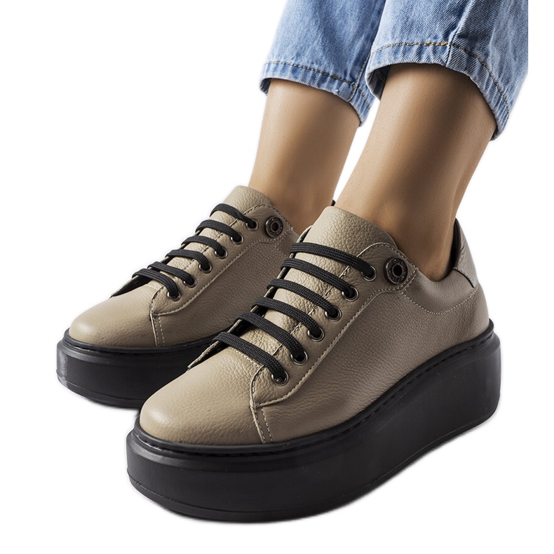 Beige Brogues LS5379 Taupe