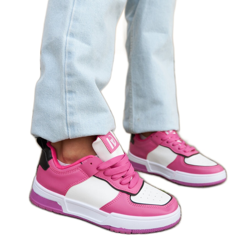 Inna Weiß-lila Barrette TA-503 Fuchsia-Sneaker