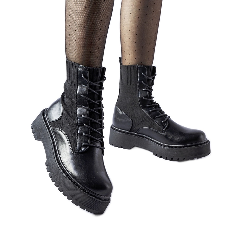 Schwarze Sebastiano-Arbeitssocken zum Hineinschlüpfen