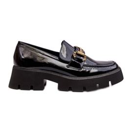 WS1 Damen-Loafer aus Lackleder mit Verzierung, Schwarz Peuria