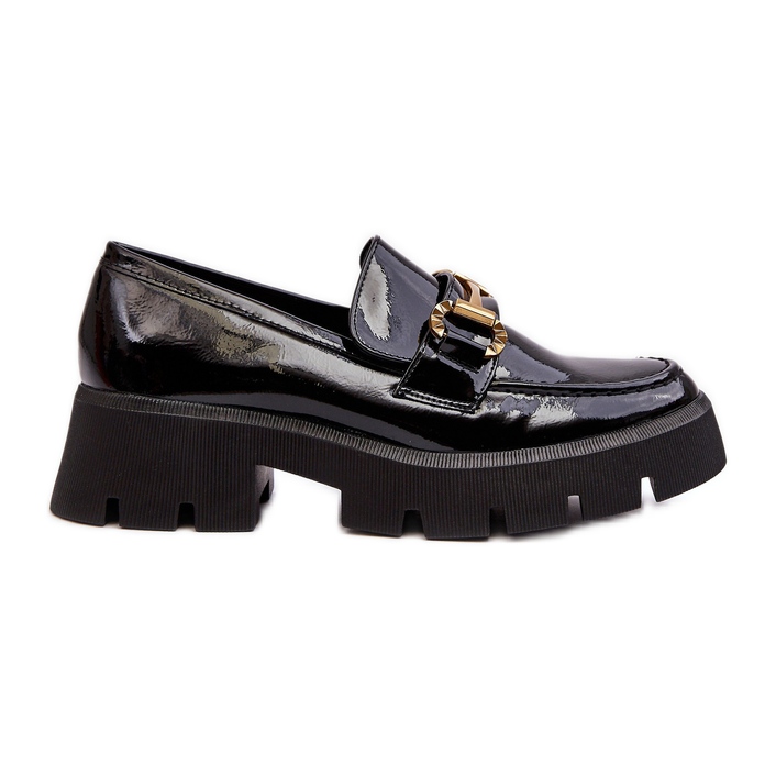 WS1 Damen-Loafer aus Lackleder mit Verzierung, Schwarz Peuria