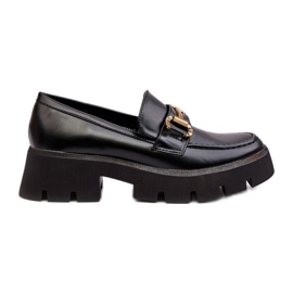 Damen-Loafer mit Dekoration Schwarz Peuria
