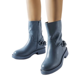 Inna Blaue isolierte Stiefeletten mit Kette Linera