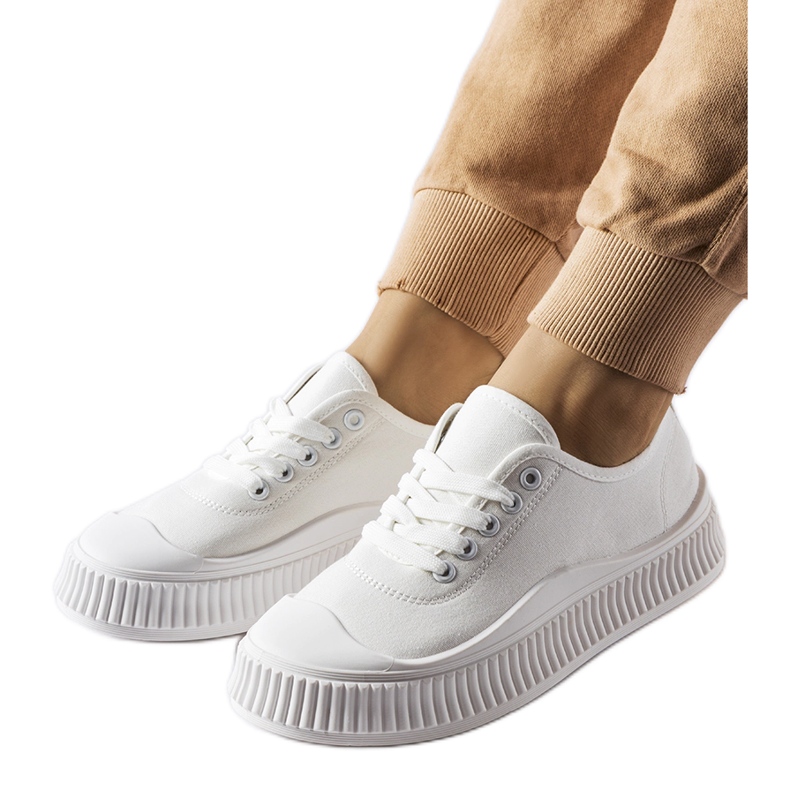 Weiße Collepepe-Plateau-Sneaker