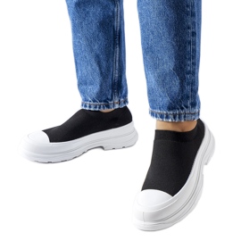 Schwarze Baratili-Plateau-Slip-On-Sneaker