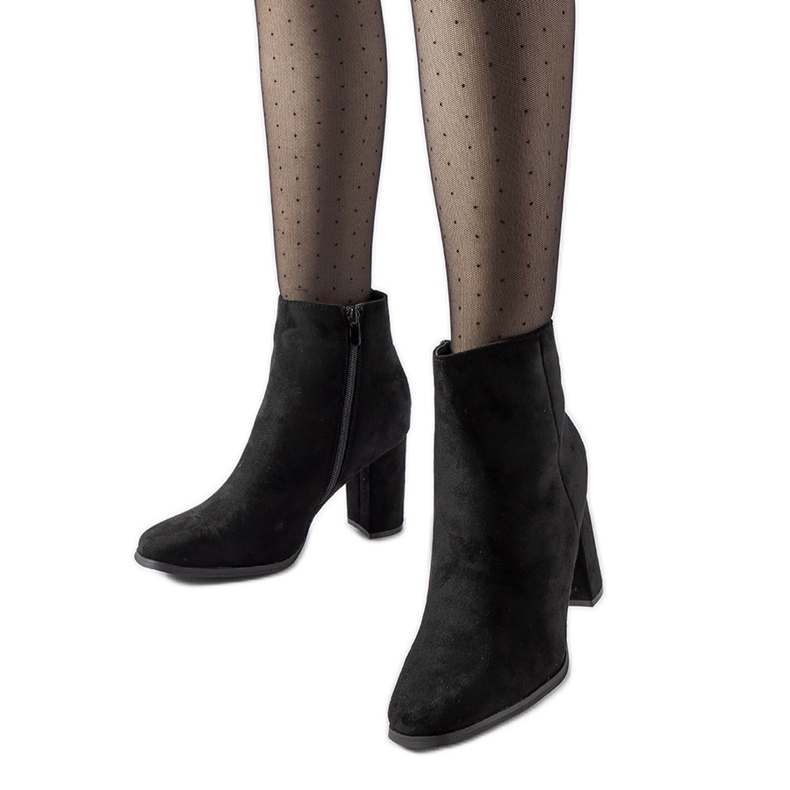 Schwarze Torricelli-Stiefeletten mit hohen Absätzen