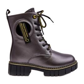 News Isolierte Trapper-Stiefel für Kinder, Grau Iomare