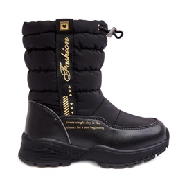 Mit Wolle isolierte Schneestiefel für Kinder mit Reißverschluss Black Delhi schwarz